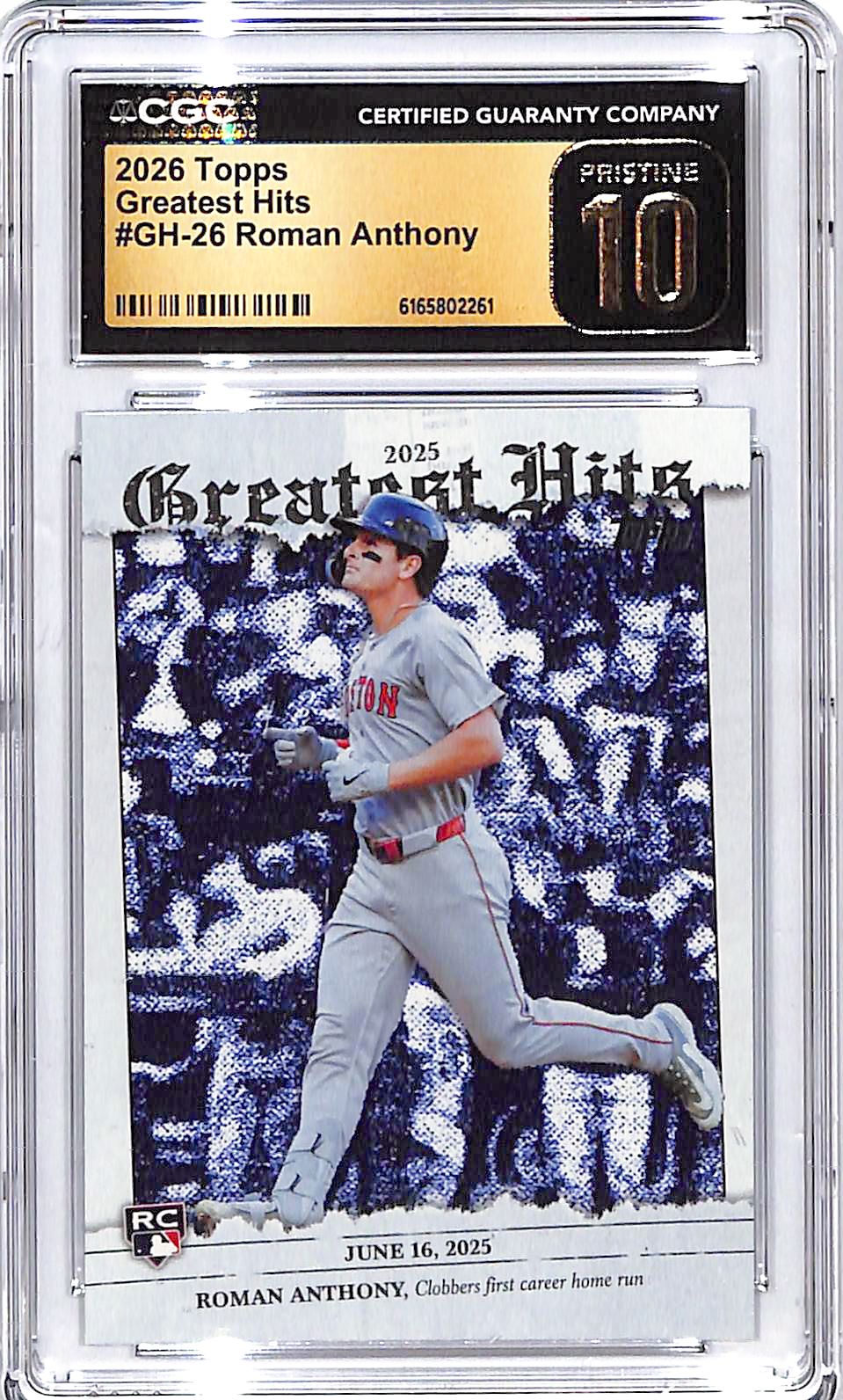 2026 Topps Roman Anthony Greatest Hits Rookie RC CGC 10 Pristine Red Sox
