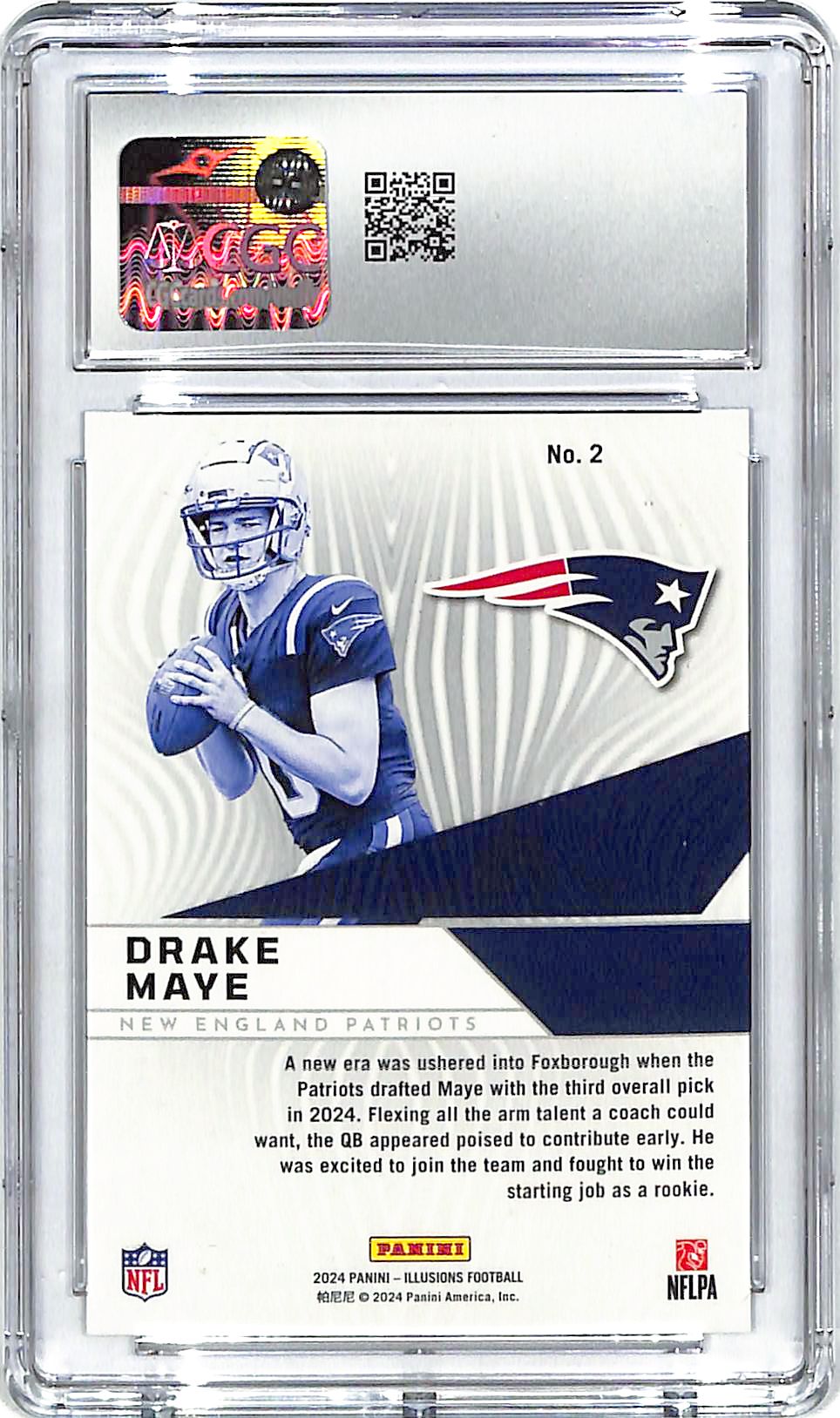 2024 Illusions Drake Maye Amazing Rookie RC CGC 10 Patriots