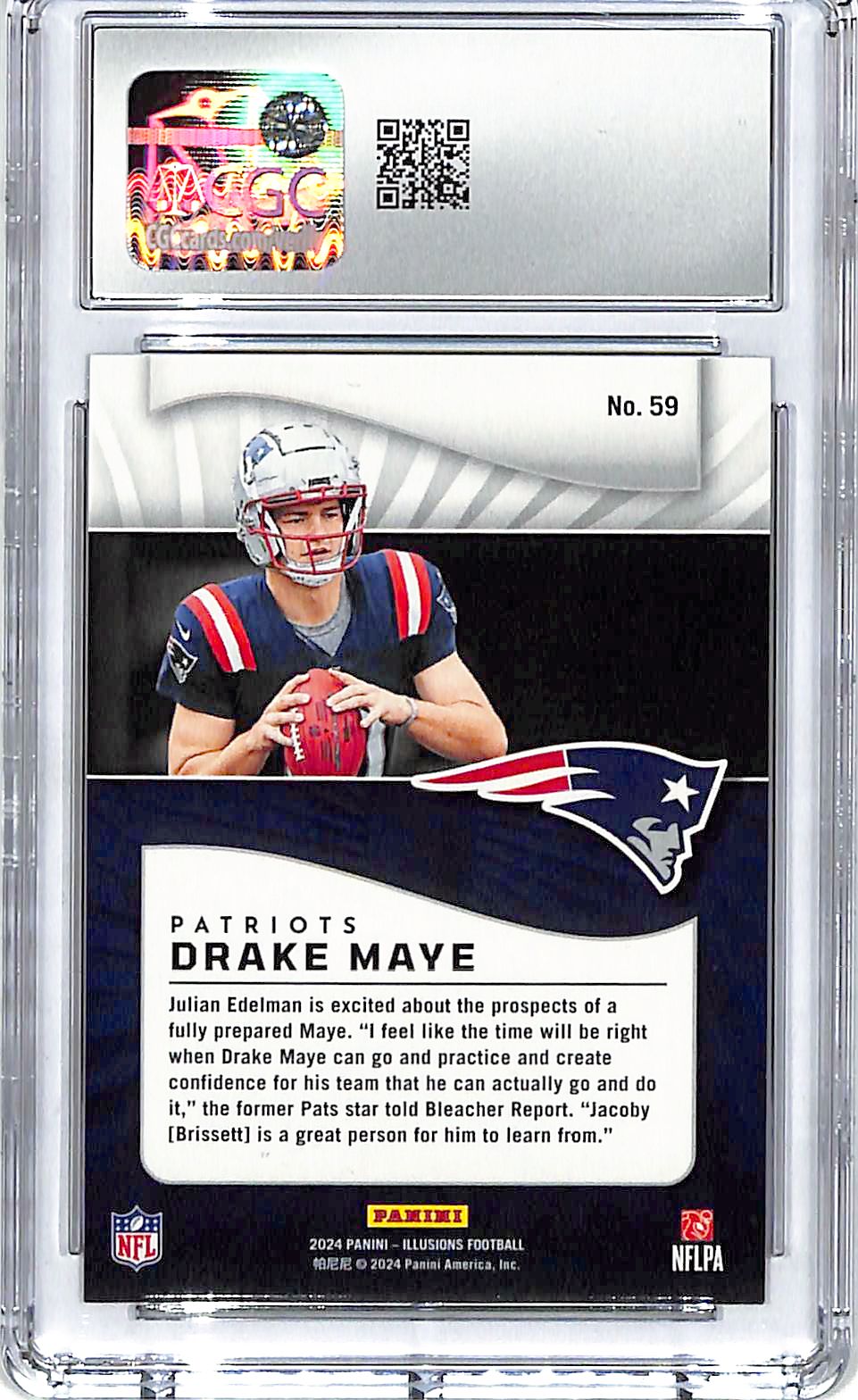 2024 Illusions Drake Maye Rookie RC Emerald CGC 9.5 Patriots