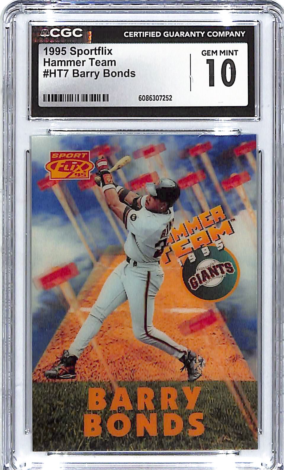 1995 Sportflix Barry Bonds Hammer Team CGC 10 Giants