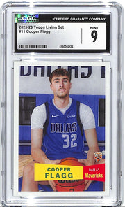 2025-26 Topps Living Set Cooper Flagg Rookie RC #11 CGC 9 Mavericks