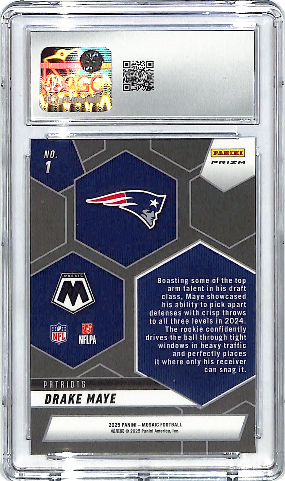 2025 Mosaic Drake Maye Montage Mosaic CGC 10 Patriots