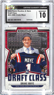 2024 Rookies and Stars Drake Maye Draft Class Rookie RC CGC 10 Patriots