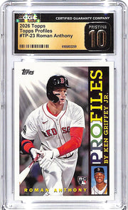 2026 Topps Roman Anthony Topps Profiles Rookie RC CGC 10 Pristine Red Sox