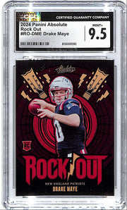 2024 Absolute Drake Maye Rock Out Rookie RC CGC 9.5 Patriots