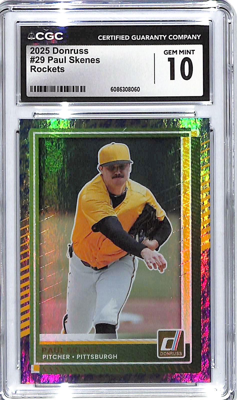 2025 Donruss Paul Skenes Rockets CGC 10 Pirates