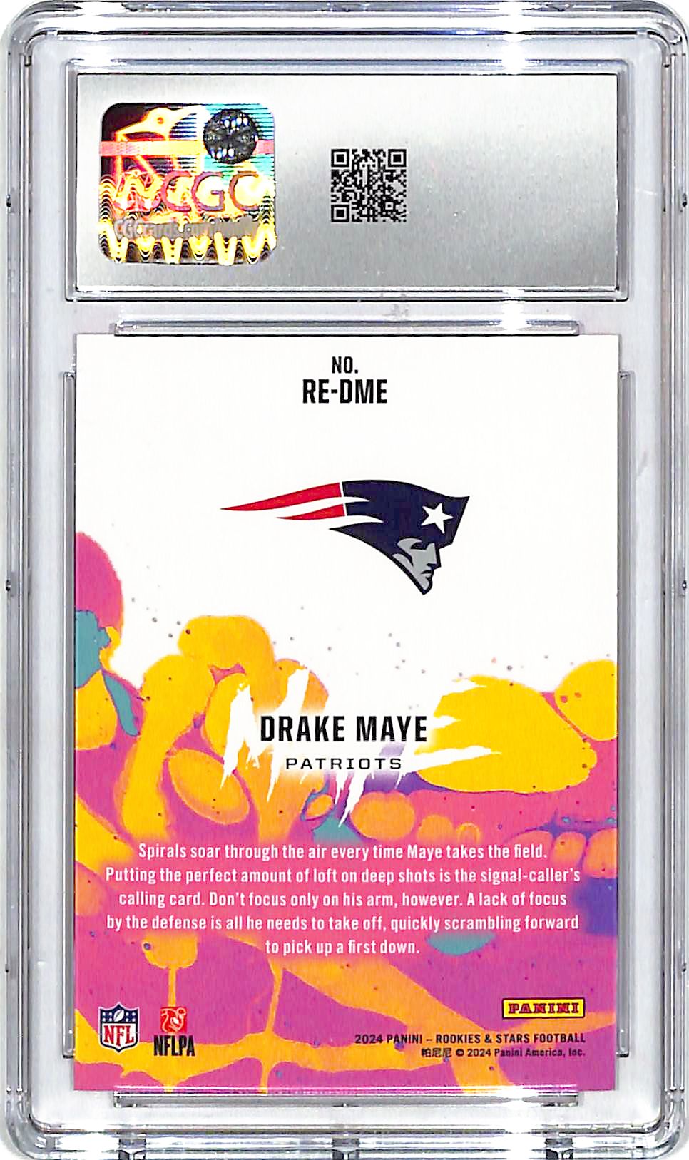 2024 Rookies and Stars Drake Maye Rookie Exclusives RC CGC 10 Patriots