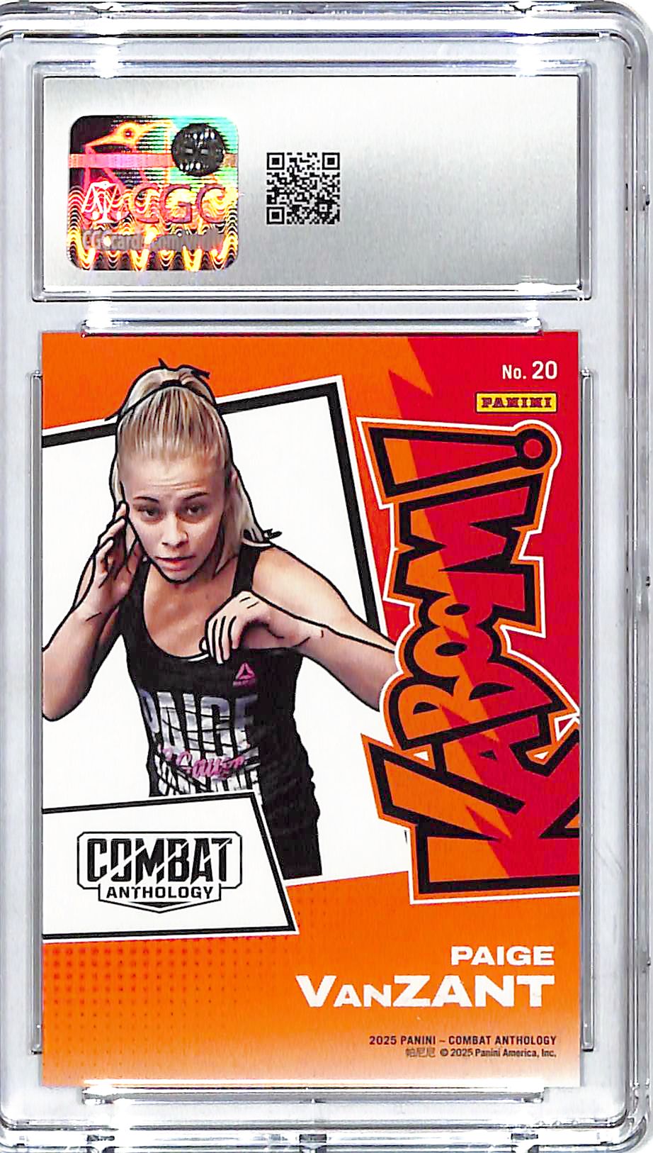 2025 Panini Combat Anthology Paige VanZant Kaboom CGC 10 #20