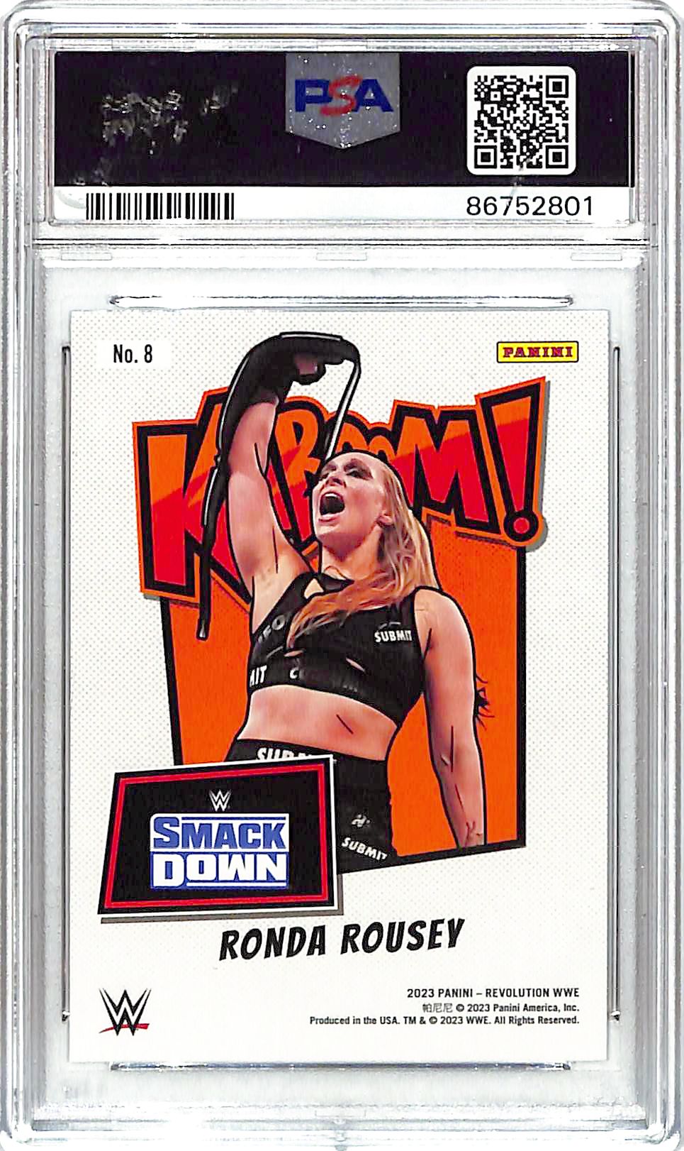 2023 Revolution WWE Ronda Rousey Kaboom #8 PSA 10