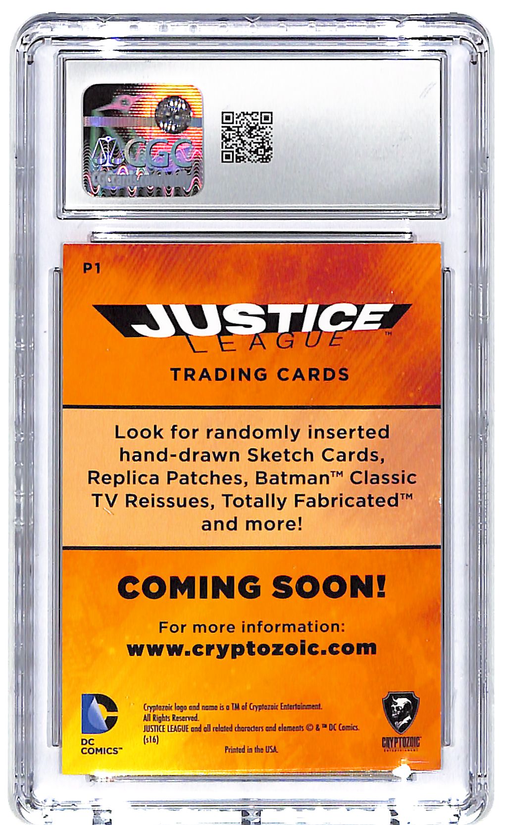 2016 Justice League Cryptozoic DC Comics Promo #1 CGC Mint 9