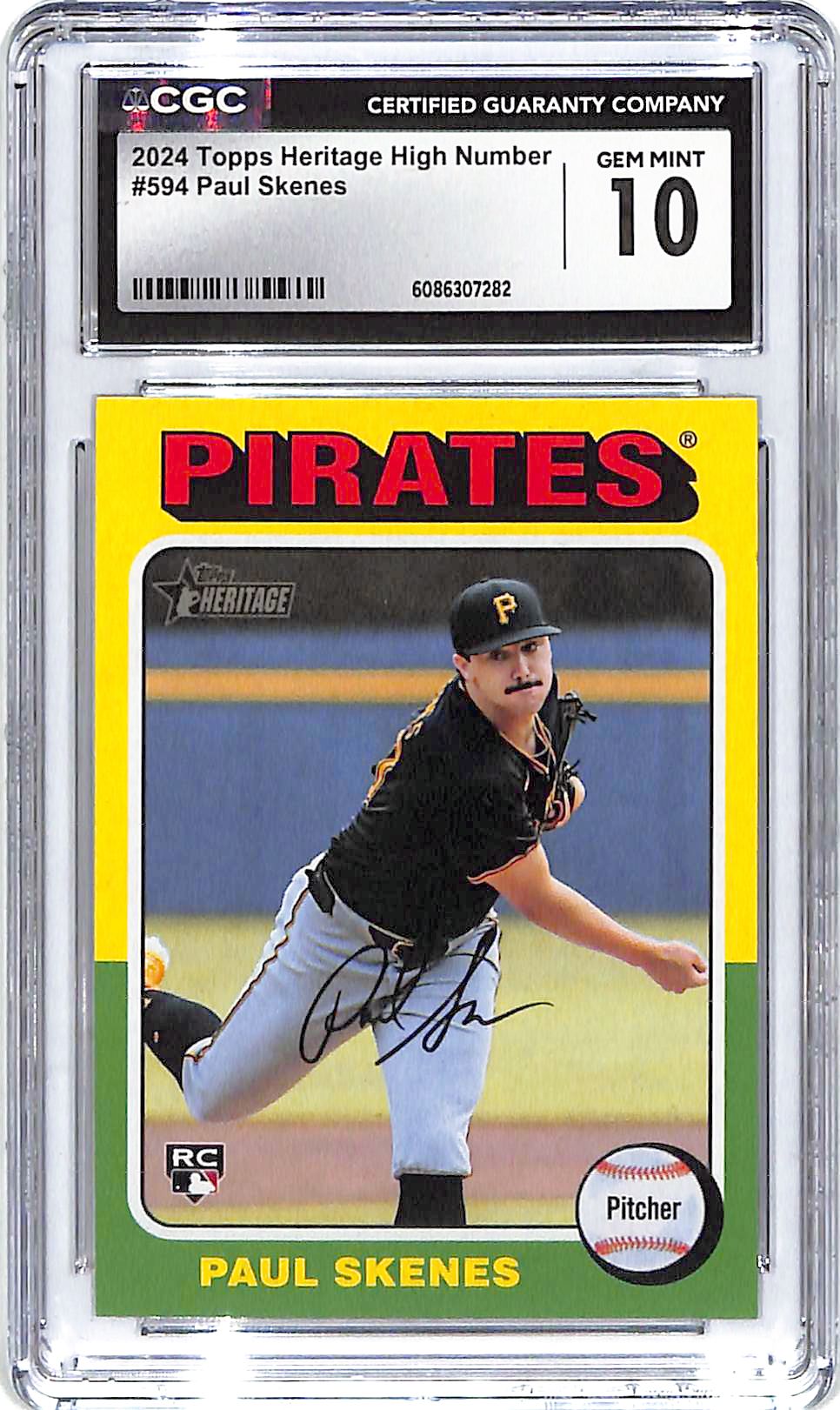 2024 Topps Heritage High Number Paul Skenes Rookie RC #594 CGC 10 Pirates