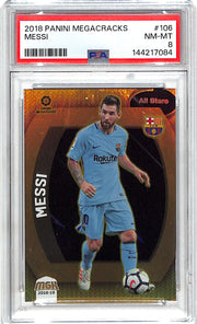 2018-19 Panini Megacracks Lionel Messi All Stars #106 Foil PSA 8