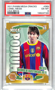 2011-12 Panini Mega Cracks Lionel Messi Liga BBVA PSA 6 #369
