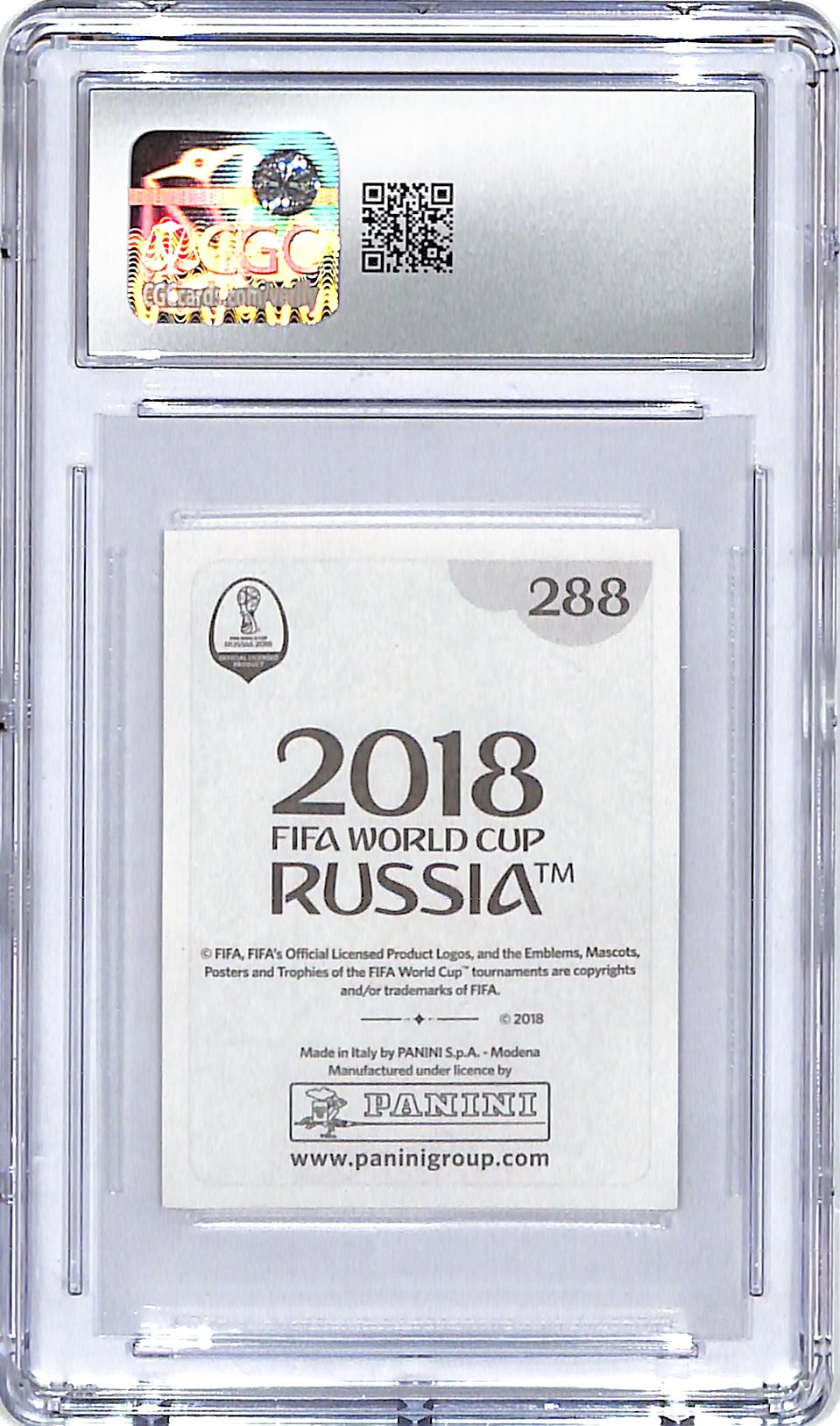 2018 Panini World Cup Stickers Lionel Messi #288 CGC 9.5