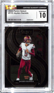 2024 Select Jayden Daniels Rookie RC #112 CGC 10 Commanders