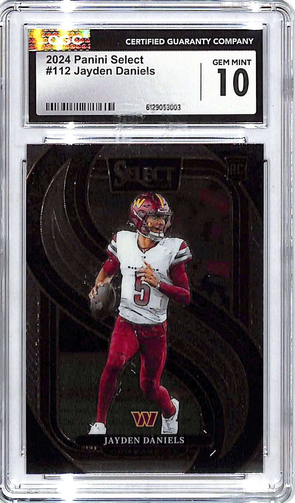 2024 Select Jayden Daniels Rookie RC #112 CGC 10 Commanders