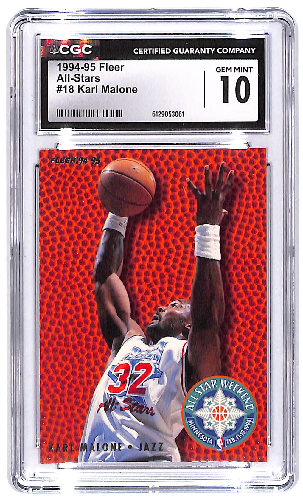 1994-95 Karl Malone Fleer All-Stars #18 CGC Gem Mint 10