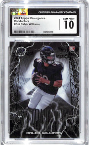 2024 Topps Resurgence Caleb Williams Conductors Rookie RC CGC 10 Bears