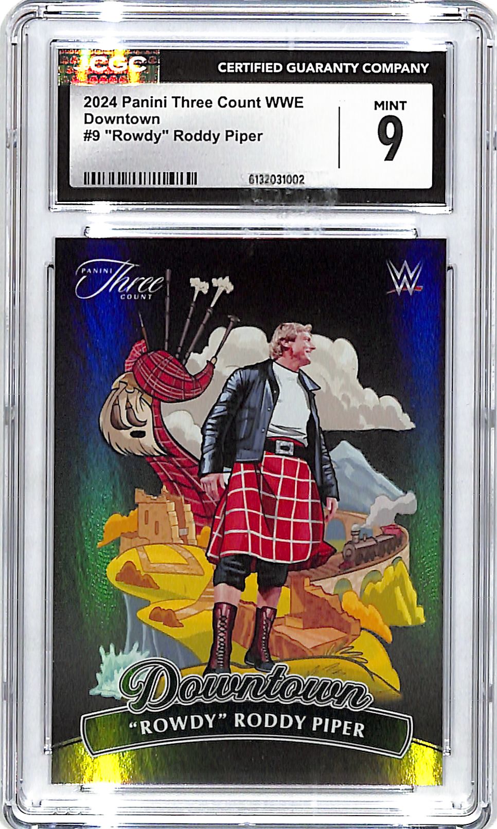 2024 Panini Three Count Rowdy Roddy Piper Downtown #9 CGC 9