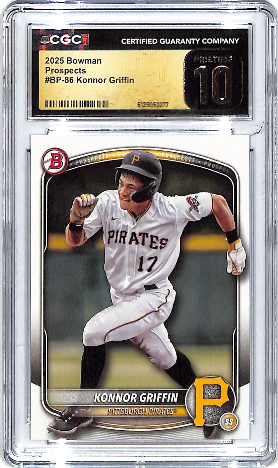 2025 Bowman Konnor Griffin Prospects Rookie RC CGC 10 Pristine Pirates