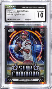 2024 Topps Chrome Cosmic Jayden Daniels Star Command Rookie RC CGC 10 Commanders