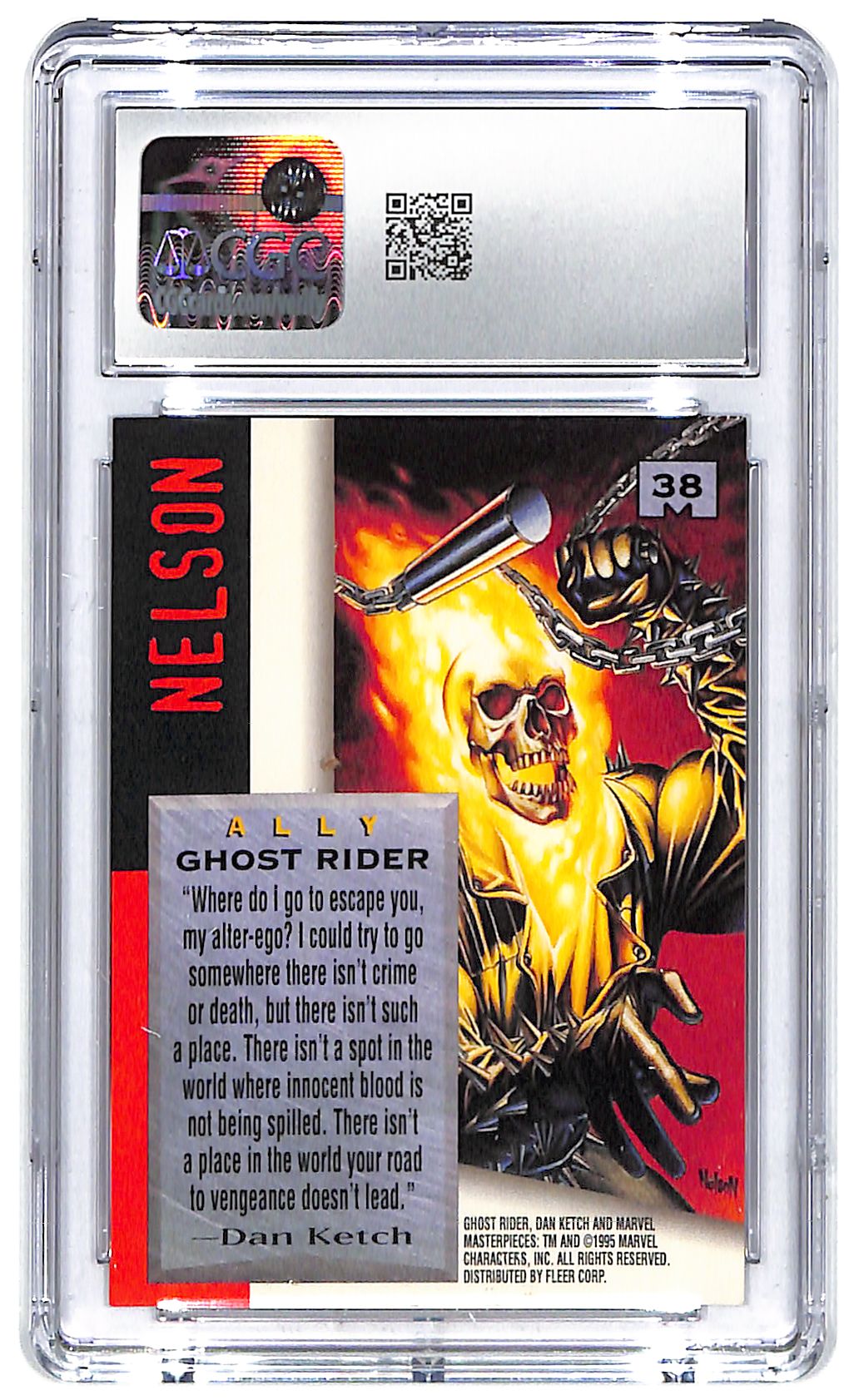 1995 Ghost Rider Fleer Marvel Masterpieces #38 CGC Mint Plus 9.5