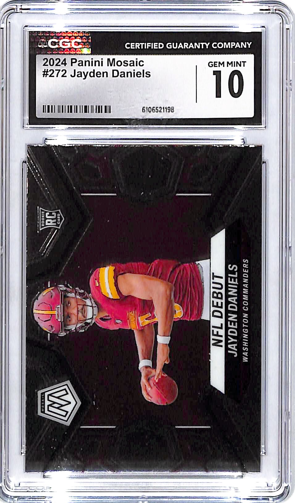 2024 Mosaic Jayden Daniels Rookie RC Debut #272 CGC 10 Commanders