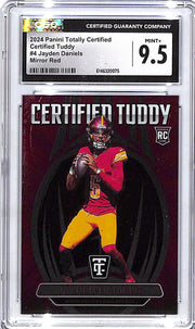 2024 Totally Certified Jayden Daniels Certified Teddy Mirror Red Rookie RC /249 CGC 9.5