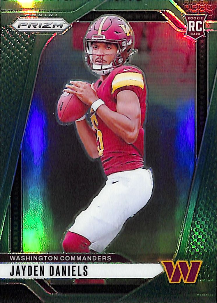 2024 Prizm Jayden Daniels Rookie RC Green #347 Commanders