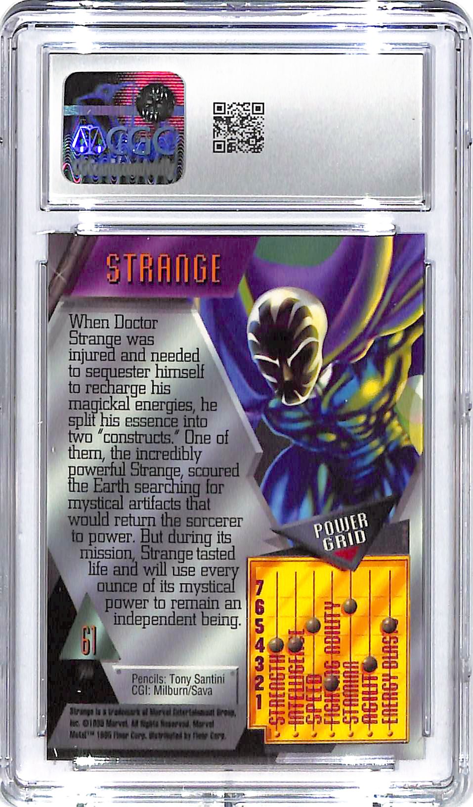 1995 Strange Fleer Marvel Metal Inaugural Edition #61 CGC Mint Plus 9.5