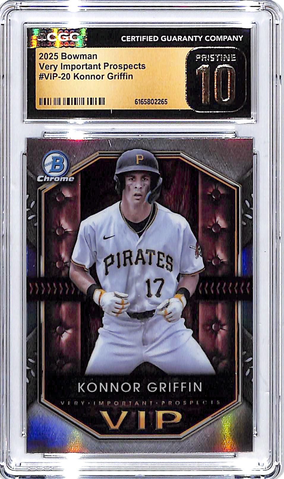 2025 Bowman Chrome Konnor Griffin Very Important Prospects VIP Rookie RC CGC 10 Pristine