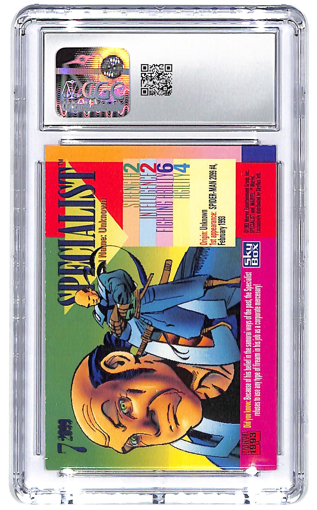 1993 Specialist Skybox Marvel Universe Series IV Red Foil #7 CGC Mint 9