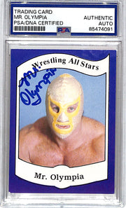 1983 Wrestling All Stars Mr Olympia Auto Autograph Signed PSA DNA Authentic