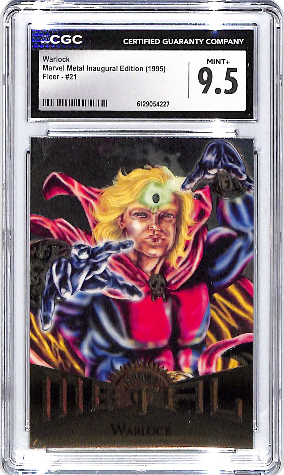 1995 Warlock Fleer Marvel Metal Inaugural Edition #21 CGC Mint Plus 9.5