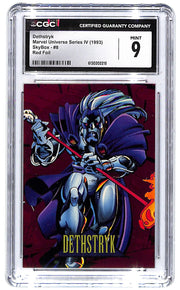 1993 Dethstryk Skybox Marvel Universe Series IV Red Foil #8 CGC Mint 9