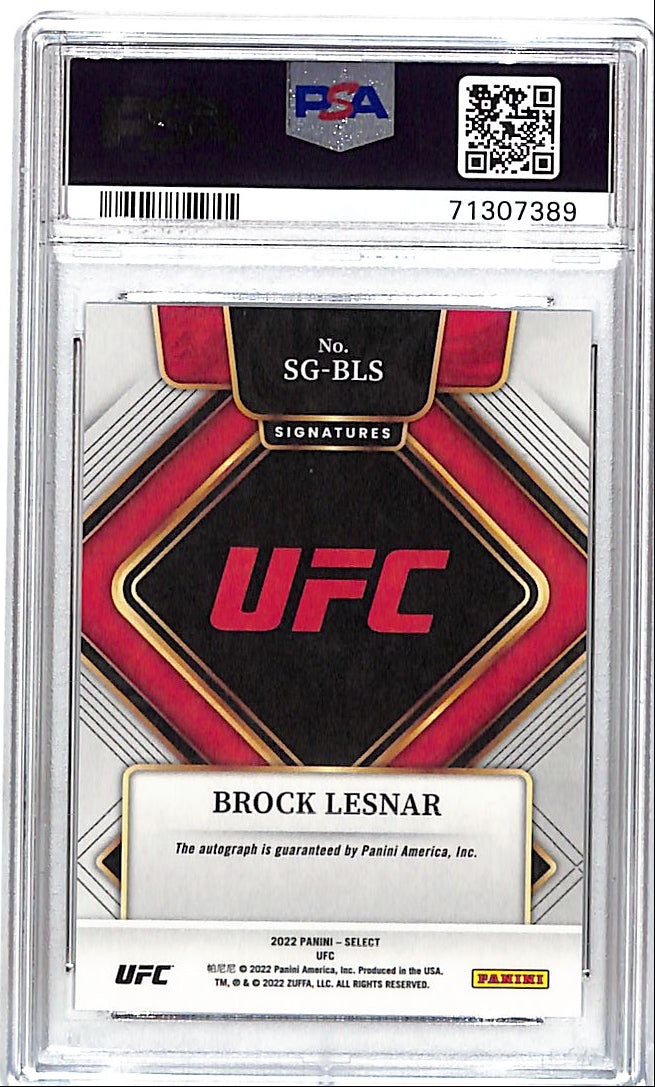 2022 Select UFC Brock Lesnar Auto Autograph PSA 9 Signatures
