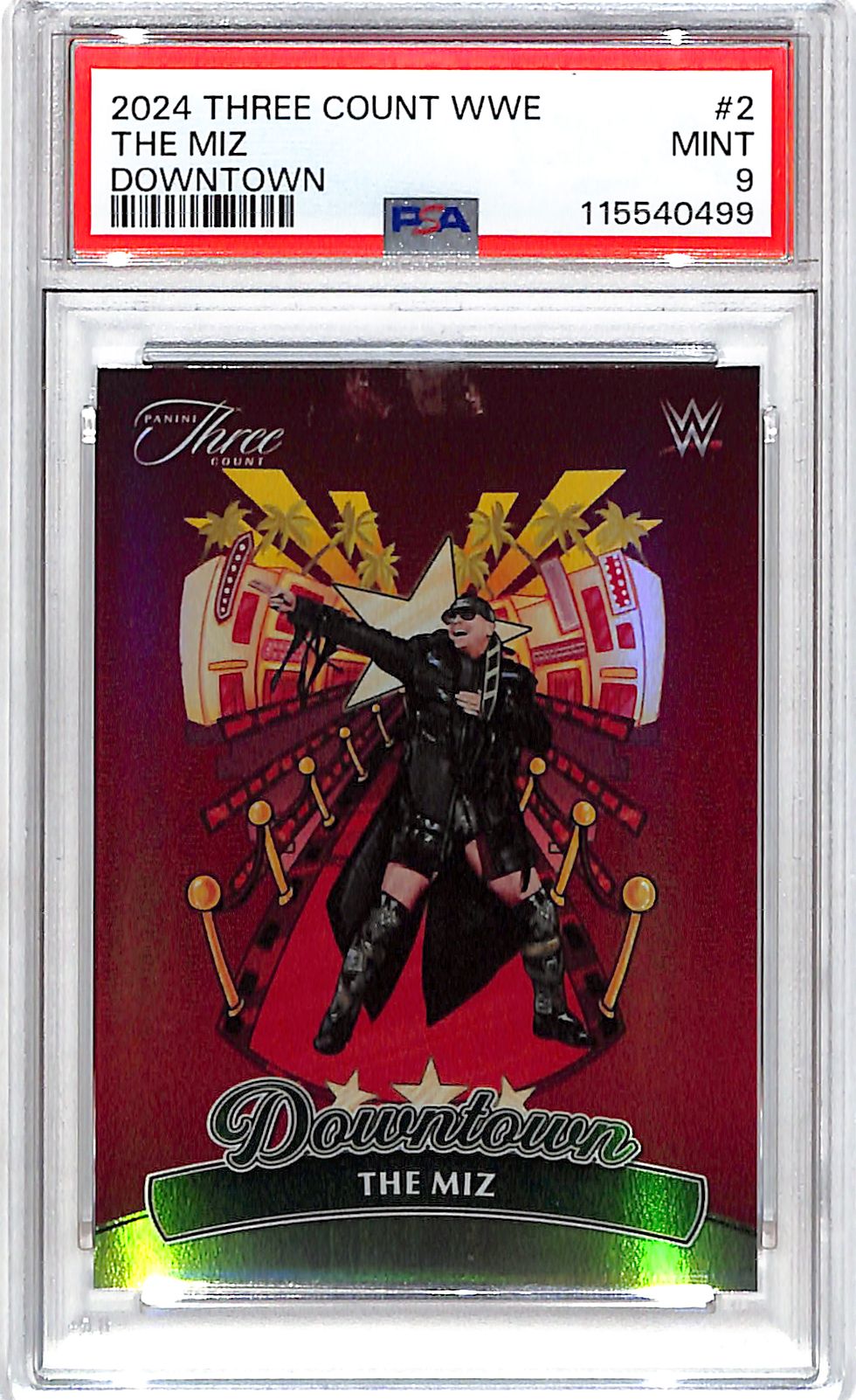 2024 Panini Three Count WWE The Miz Downtown #2 PSA 9