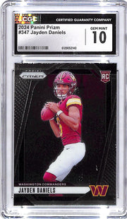 2024 Prizm Jayden Daniels Rookie RC #347 CGC 10 Commanders