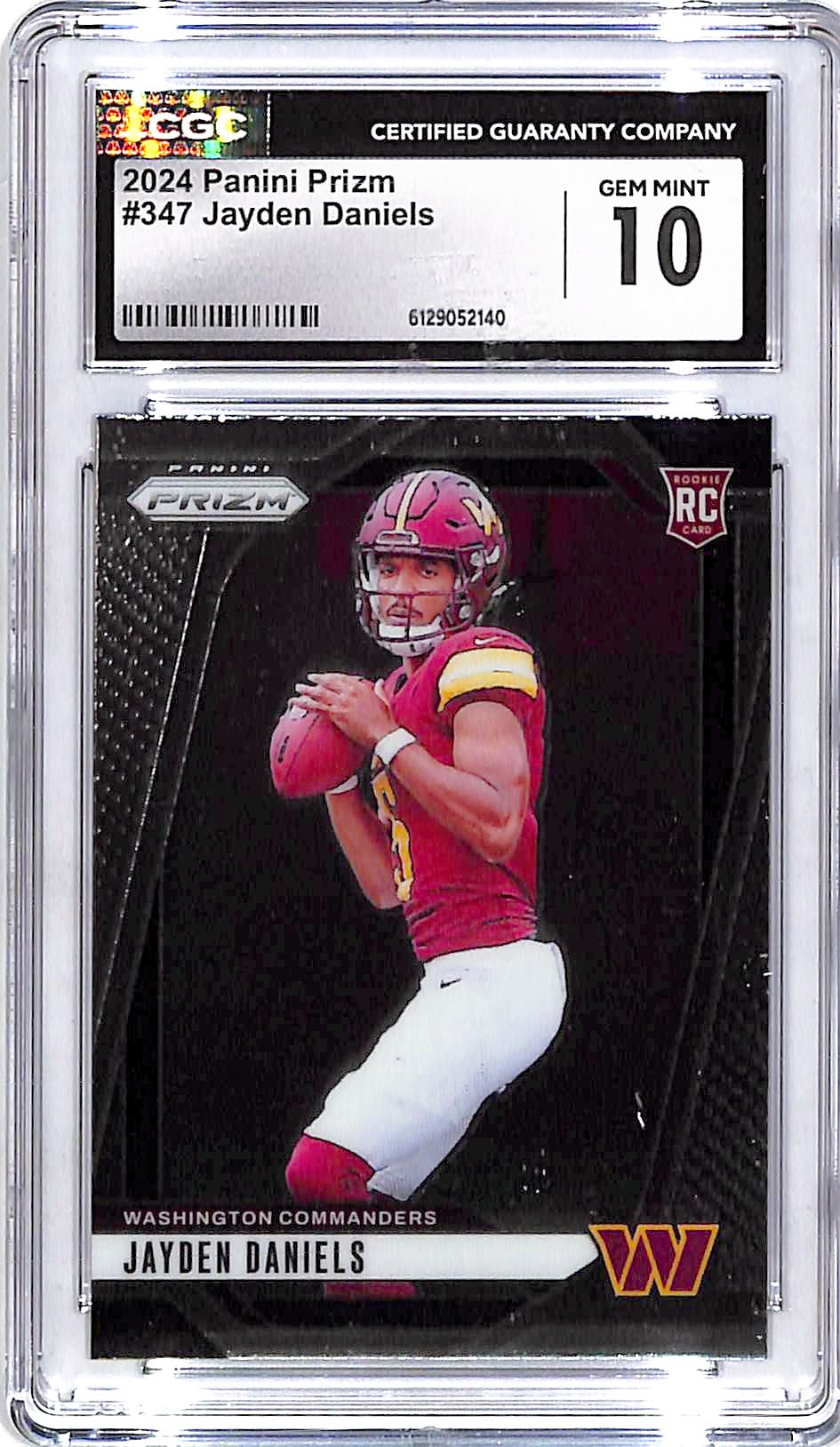 2024 Prizm Jayden Daniels Rookie RC #347 CGC 10 Commanders