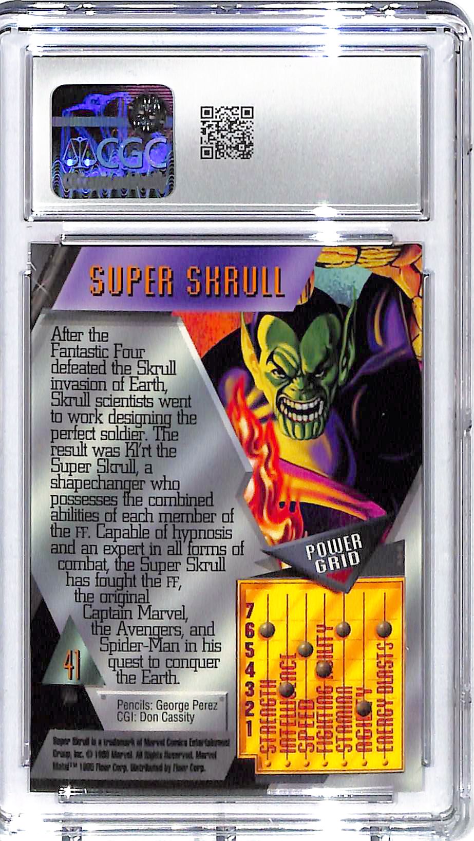 1995 Super Skrull Fleer Marvel Metal Inaugural Edition #41 CGC Mint Plus 9.5