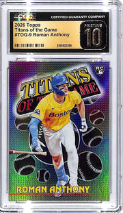 2026 Topps Roman Anthony Titans of the Game Rookie RC CGC 10 Pristine Red Sox