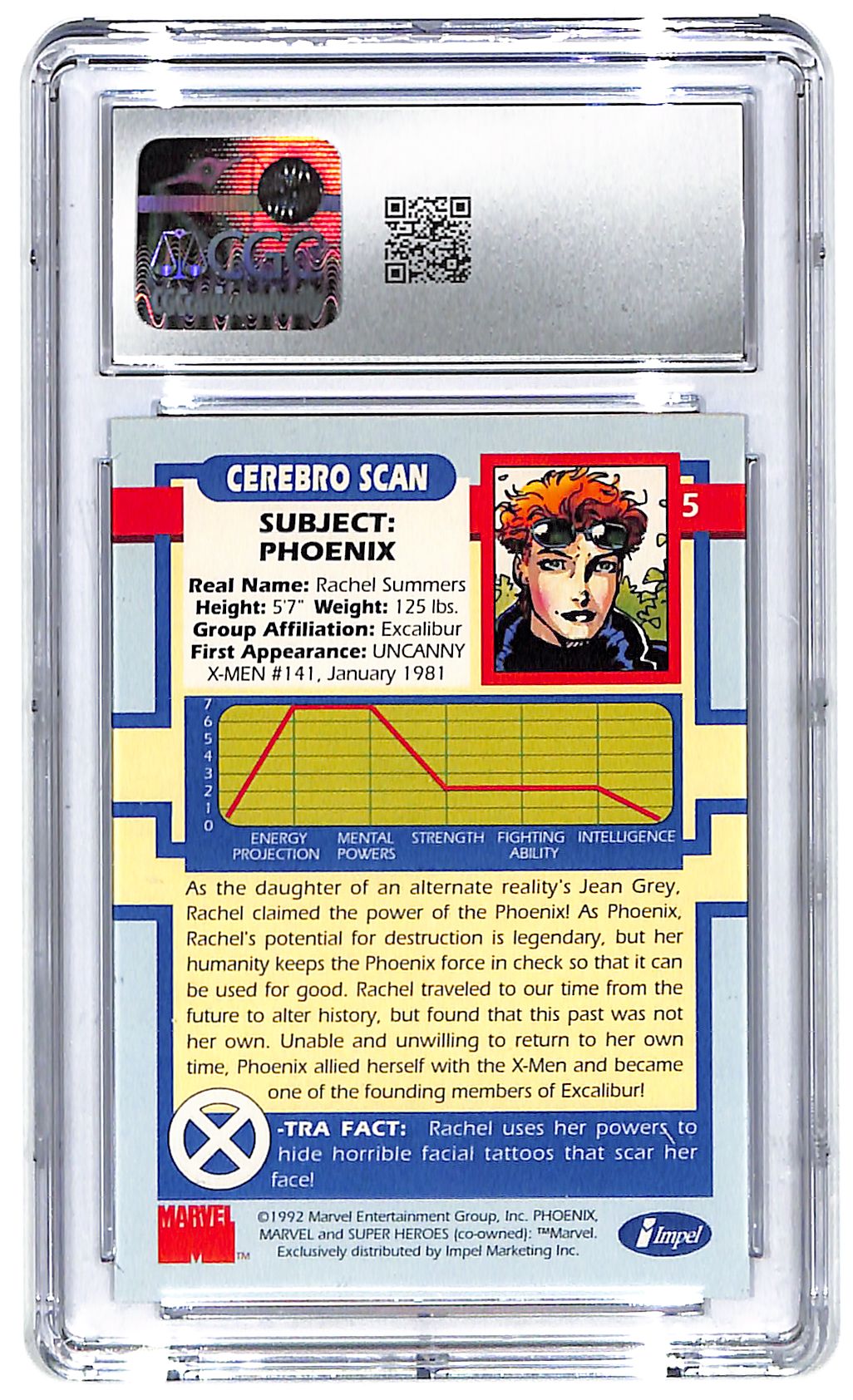 1992 Phoenix Impel X-Men Series I #5 CGC Mint Plus 9.5