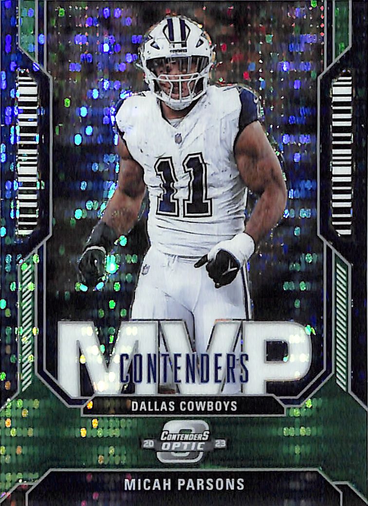 2023 Contenders Optic Micah Parsons MVP Contenders Green Pulsar /30 Cowboys