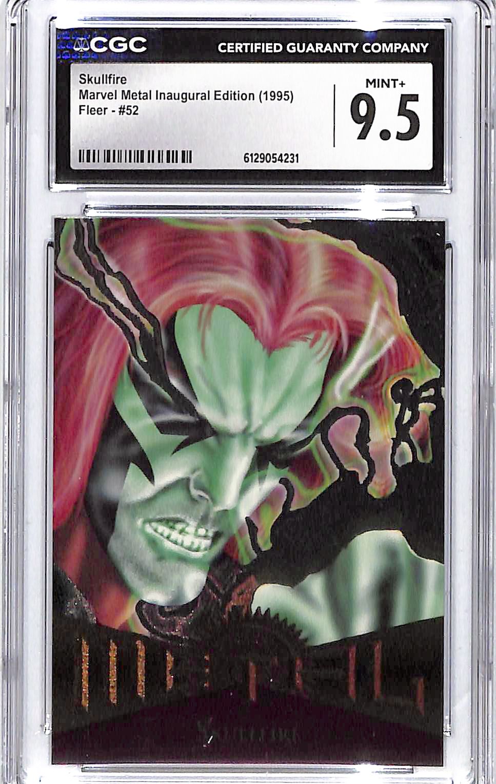 1995 Skullfire Fleer Marvel Metal Inaugural Edition #52 CGC Mint Plus 9.5