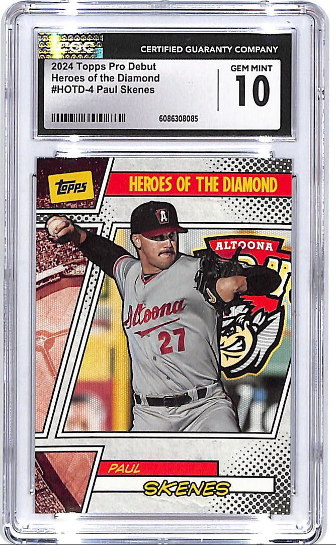 2024 Topps Pro Debut Paul Skenes Heroes of the Diamond Rookie RC CGC 10 Pirates