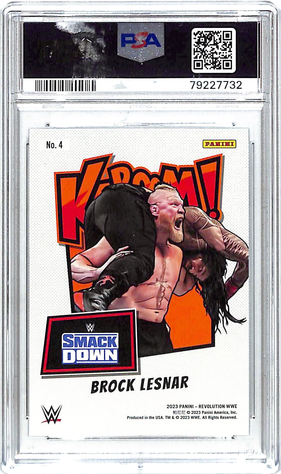 2023 Revolution WWE Brock lesnar Kaboom #4 PSA 9