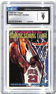 1993-94 Topps Michael Jordan #384 Scoring Leader CGC 9 Bulls