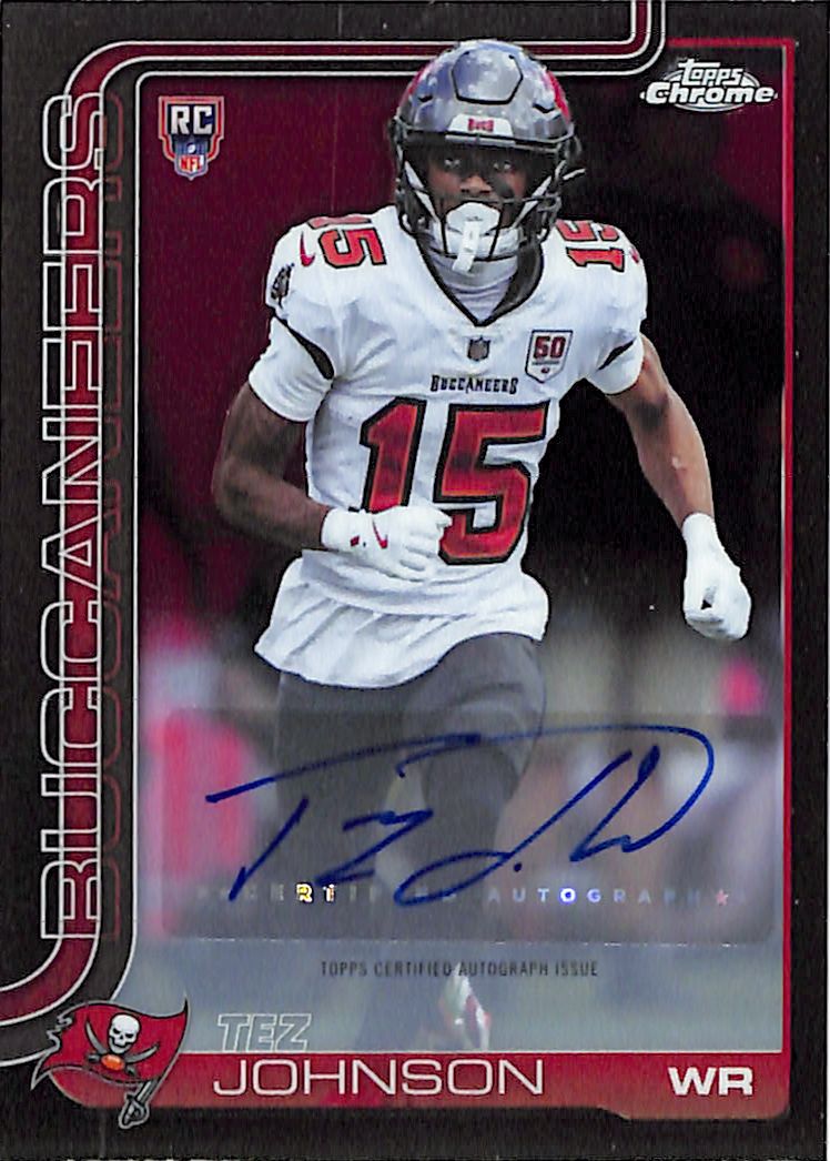 2025 Topps Chrome Tex Johnson Auto Autograph Rookie RC Buccaneers