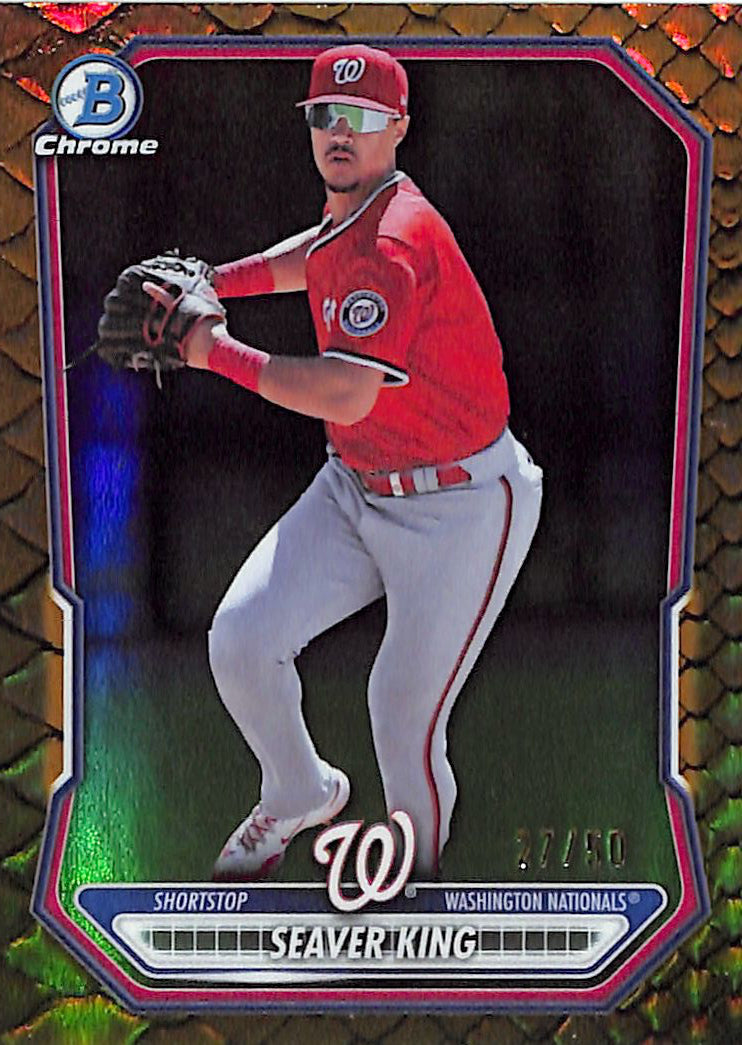 2026 Bowman Chrome Seaver King Prospect Rookie RC Gold Reptilian /50 Refractor Nationals