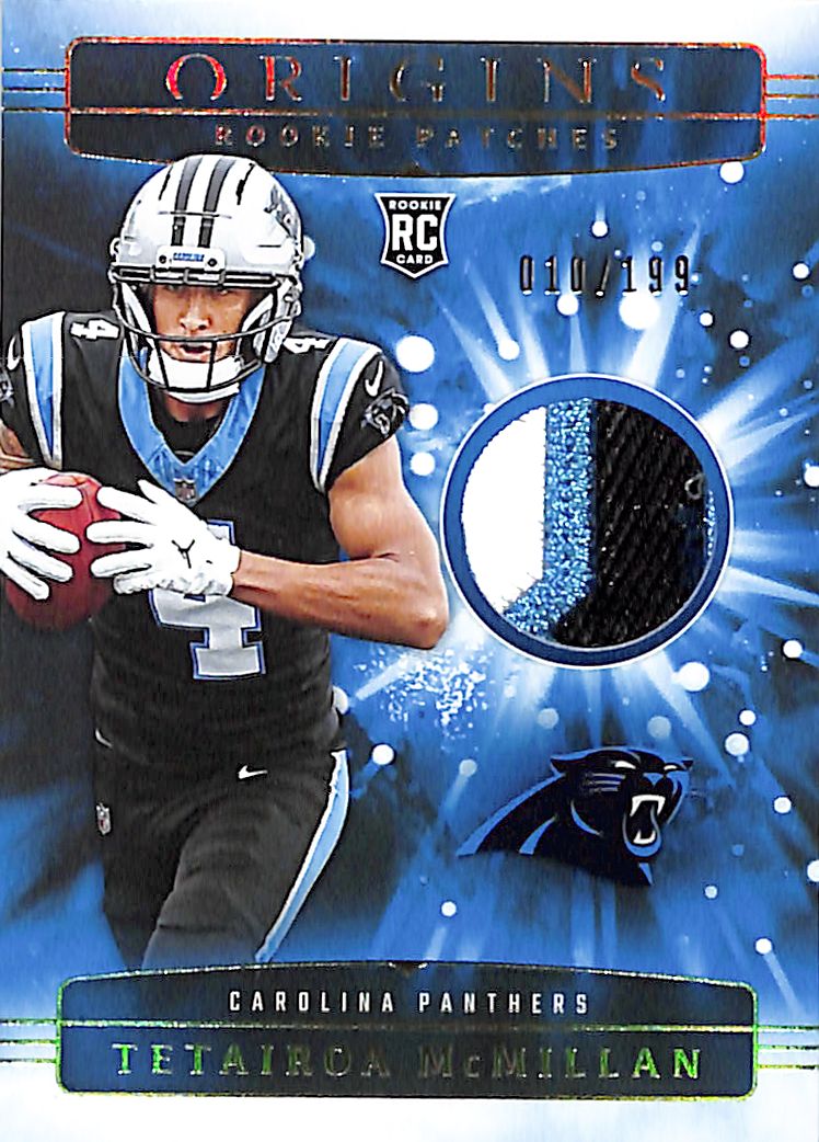 2025 Origins Tetairoa McMillan Jersey patch Relic /199 Panthers